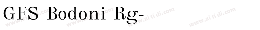 GFS Bodoni Rg字体转换
